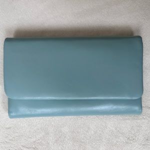 NEW Sky Blue Leather Wallet from Status Anxiety - Audrey Clutch Wallet